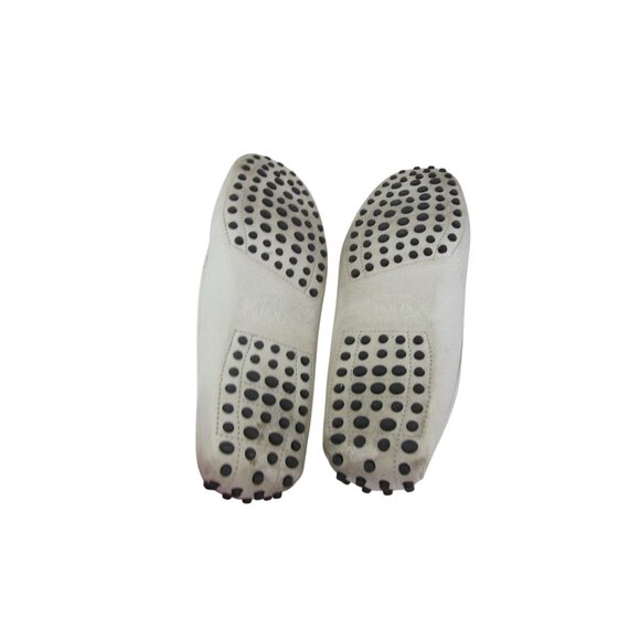 TODS Gommino Penny Loafers Bone White Leather Driving Shoes Size 38 EU 7 US - Picture 6 of 7